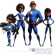 Image for article titled The Obama family reimagined as The Incredibles